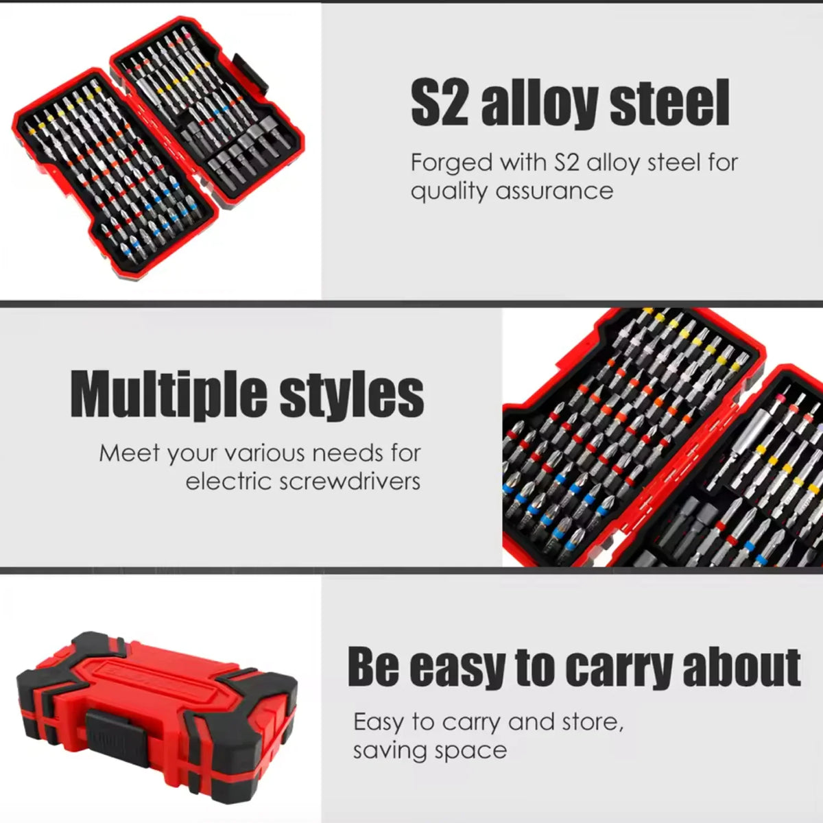 83Pcs Screwdriver Bit Set Impact Driver Drill Bit Set with Magnetic