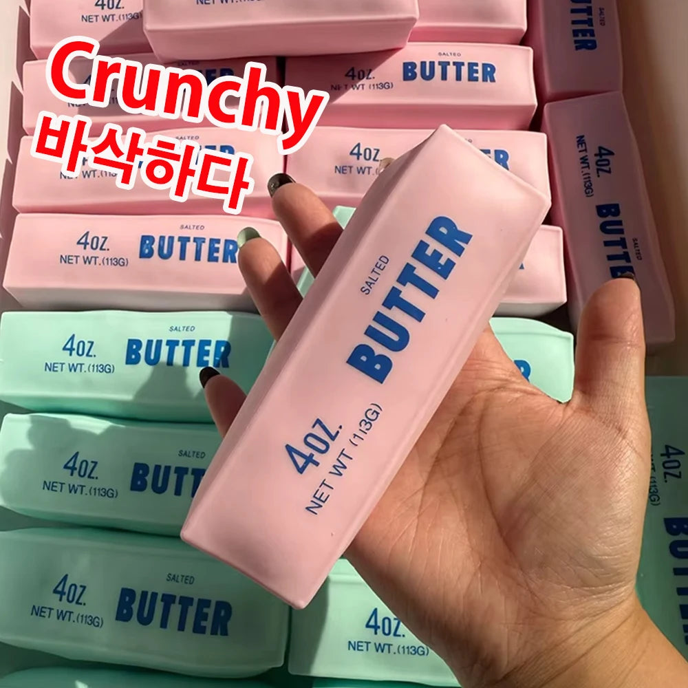 Crunchy Butter Stick Squishy Toy Stress Ball Fidget Squeeze Toys Round