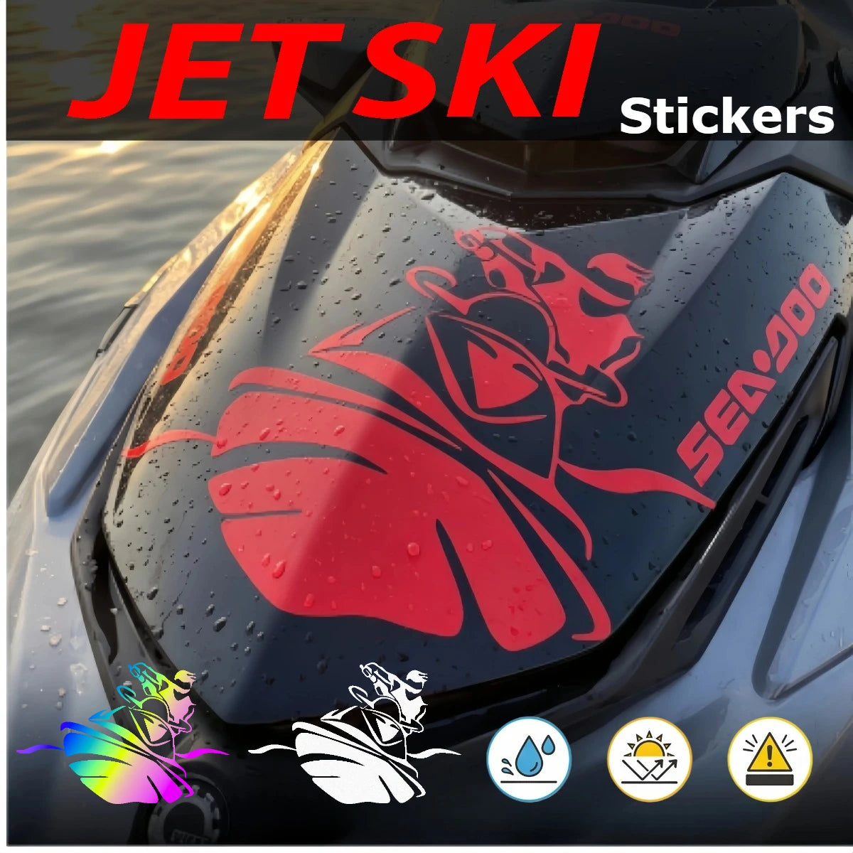 JetSki Stickers Water Super Boat Sticker Riding Vinyl Decal Waverunner