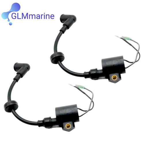 2 Pcs Ignition Coil Assy 61N-85570-00 Compatible with Yamaha 2 Stroke