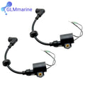 2 Pcs Ignition Coil Assy 61N-85570-00 Compatible with Yamaha 2 Stroke