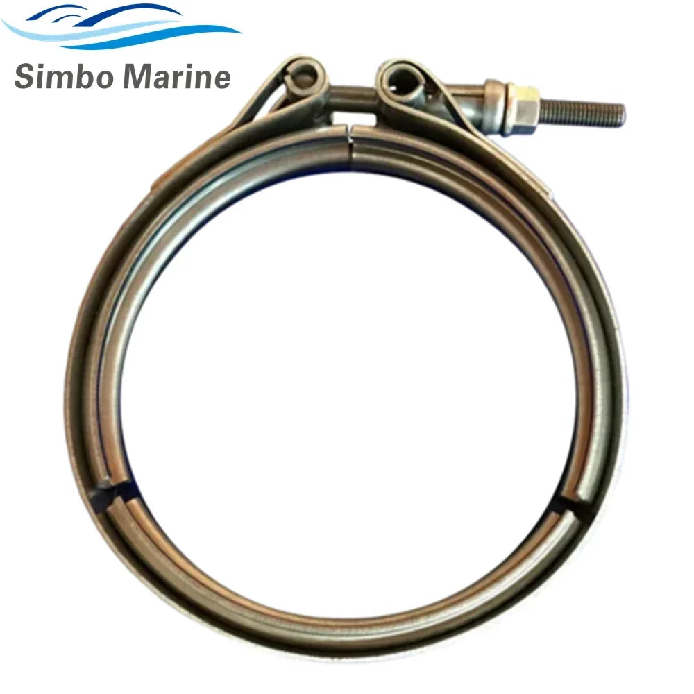 Exhaust Clamp V Fits for Volvo Penta D4 D6 for Yanmar 6LY 6LY2 Marine
