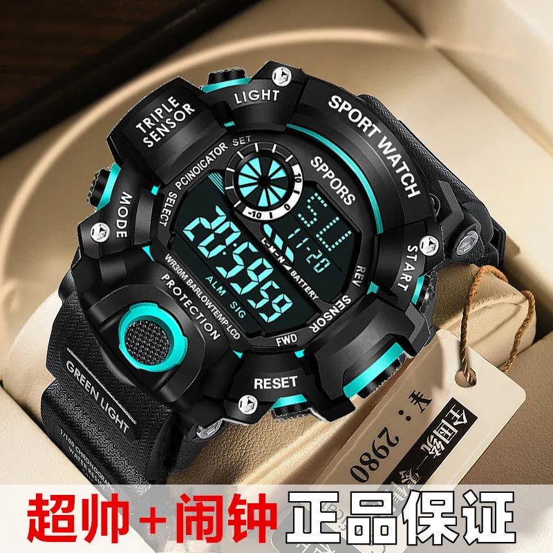 Style Boys Sports Watches Dual Display Digital Led Electronic Quartz