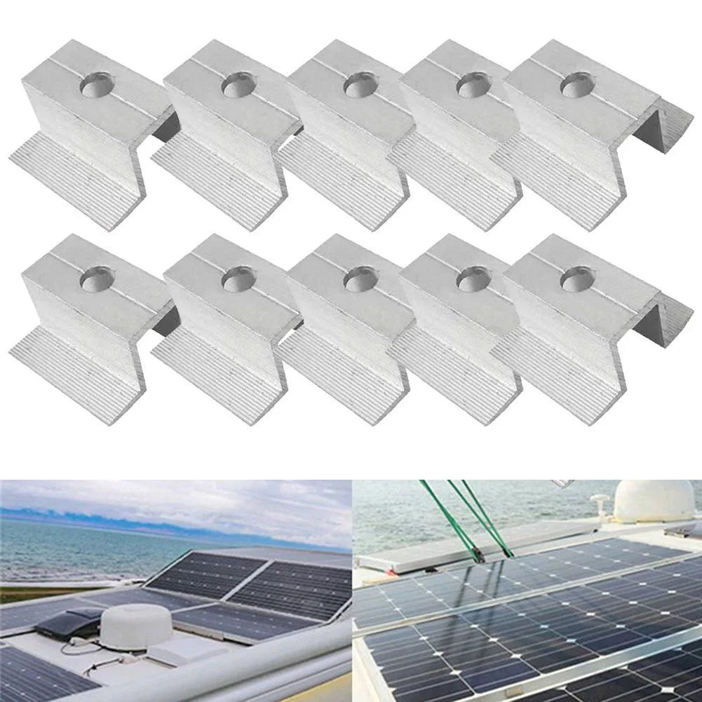 10Pcs/set Solar Middle Clamp PV Fit For Aluminum Alloy Solar Panel