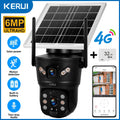 KERUI Outdoor Waterproof 6MP 4G SIM WIFI Solar Camera Dual Lens Camera