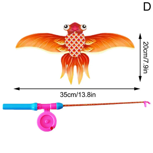 Children Kite Toy Cartoon Eagle Foldable Mini Plastic Toys Kite Hand