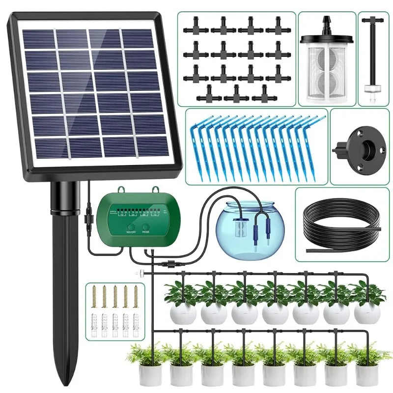 Solar Intelligent Irrigation Kit 6V 2W with Built-in 1800mAh Battery