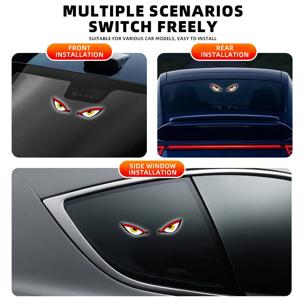Solar Powered Car Neon Light Wireless Cool DEMON EYE Led Ambient Light