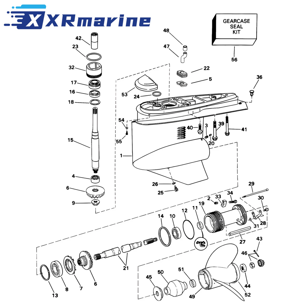 Lower Unit Seal Kit For Volvo Penta & OMC SX Cobra SX-C SX-M SX-MTD