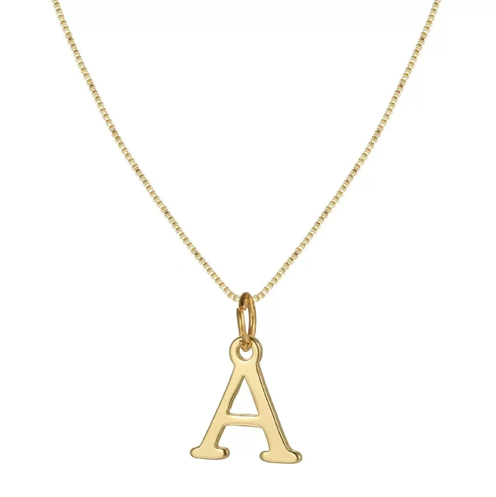 A-Z Initial Necklace 18K Gold Plated Necklace Cute Letter Stainless