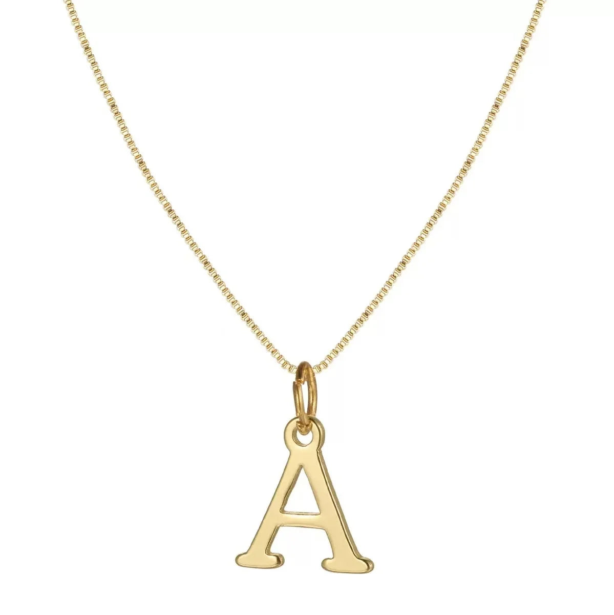 A-Z Initial Necklace 18K Gold Plated Necklace Cute Letter Stainless