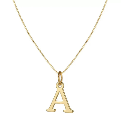 A-Z Initial Necklace 18K Gold Plated Necklace Cute Letter Stainless