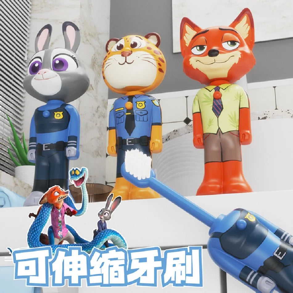Disney Zootopia Scalable Toothbrush Cute Nick Judy Anime Figures