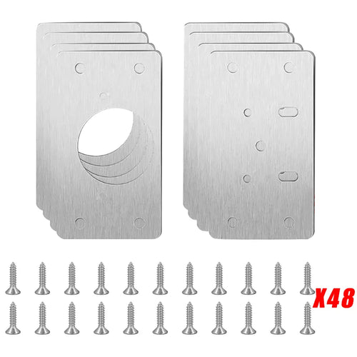 Cabinet Hinge Repair Plate Kit Kitchen Cupboard Door Hinge Mounting