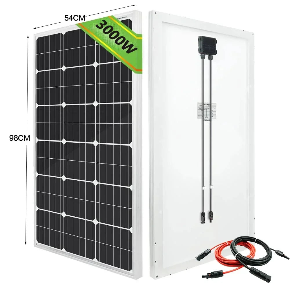 3000W Ultra High Power Solar Panel 12V-24V Efficient Charging for