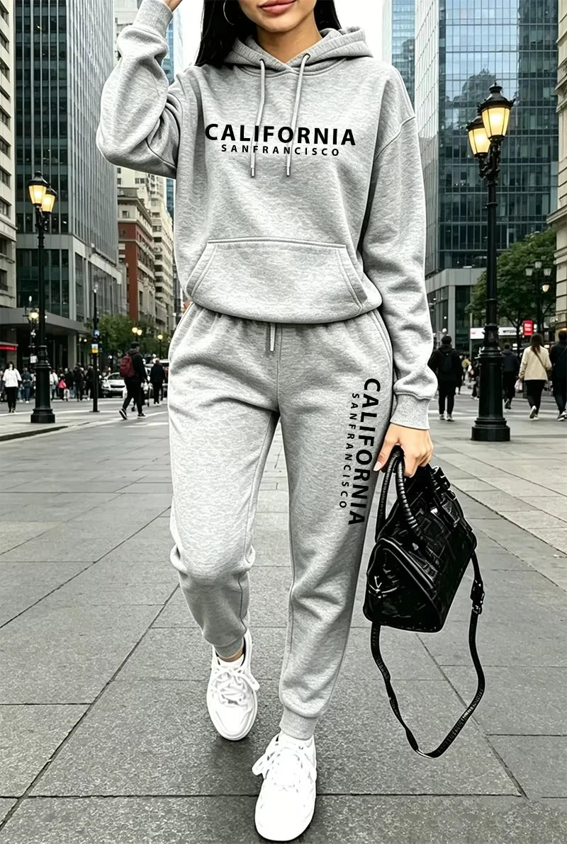 Fall Winter Womens Outfits Street Casual Hooded Sweatshirts Outdoors