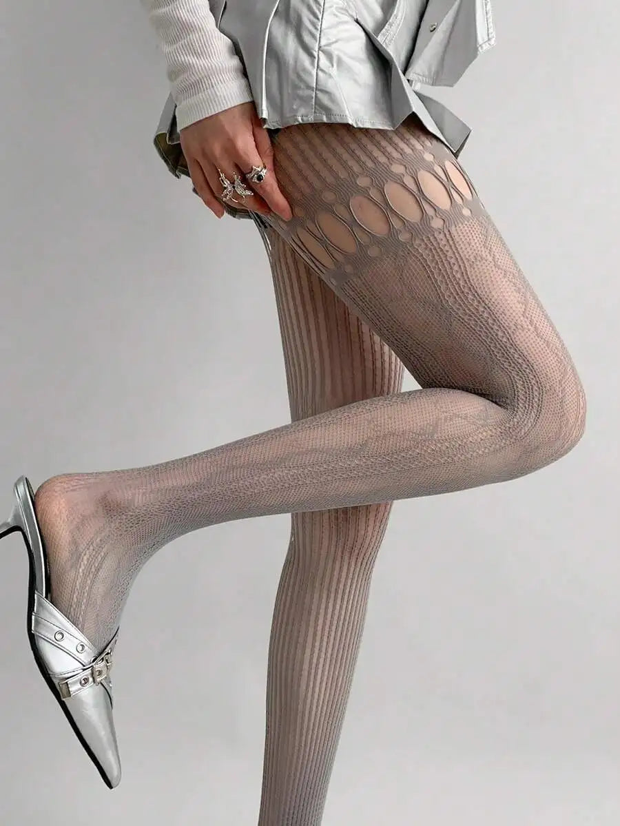 TAR RIVER 1 Pair Fashion Sexy Hollow Out Black Fishnet Tights,