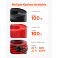 SucceBuy 100FT Solar Panel Extension Cable 10AWG 6mm² IP67 Waterproof