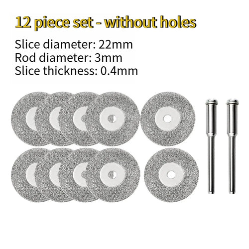 22mm Diamond Cutting Disk Ship Grinding Set, 10Pcs 0.4mm Thin Saw