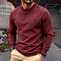 100% pure cotton high-end brand men's long sleeve polo shirt autumn