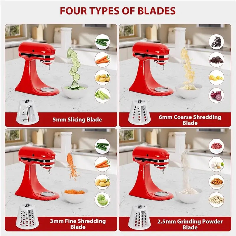 Meat Grinder& Cheese Grate Attachment For Kitchenaid Stand Mixer-