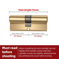 Door Cylinder Biased Lock 65 70 80 90 100mm Cylinder AB Key Anti-Theft