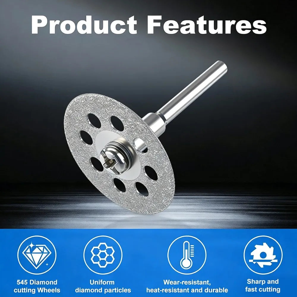 22mm Diamond Cutting Disk Ship Grinding Set, 10Pcs 0.4mm Thin Saw