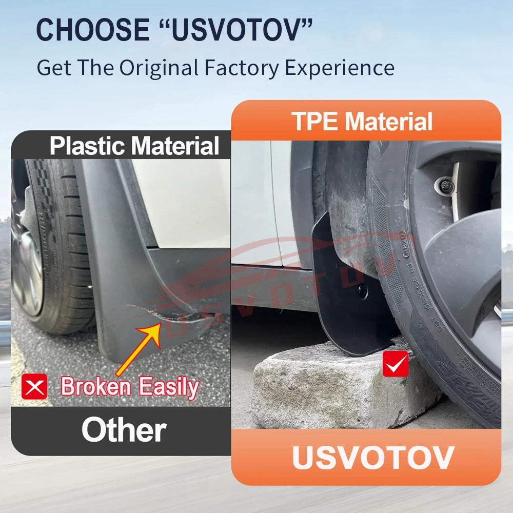Protect Paint Mud Flap for Tesla Model 3 Y YL Accessories 2025 2026