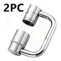 2/1Pcs 1080 Degree Swivel Stainless Steel Kitchen Faucet Extender