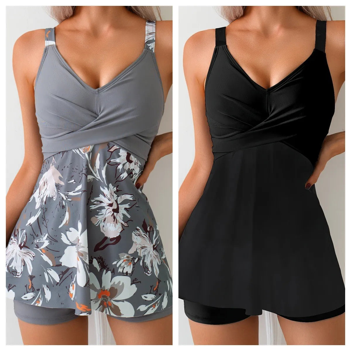 Y2k Tankini Woman Retro With Shorts Tankini Top Plus Size Sleeveless