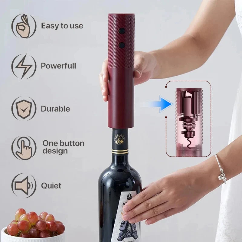 Electric Wine Bottle Opener Automatic Red Wine Corkscrew Rechargeable