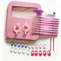 34pcs/set Crochet Hook Kit 2.5-6cm Ergonomic Soft Handle Aluminum
