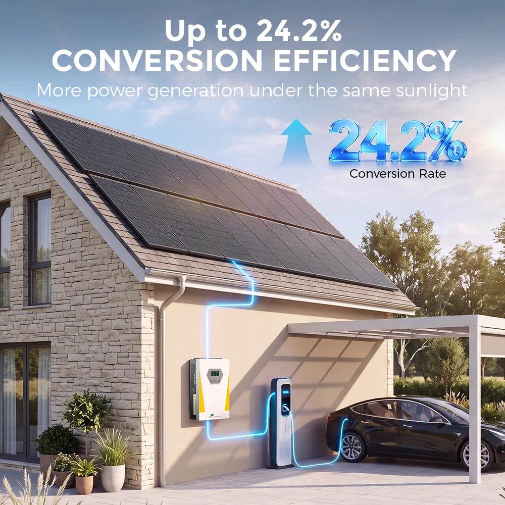 RVPOZWER Rigid Solar Panels 18BB N-Type Mono Cells 24.2% High