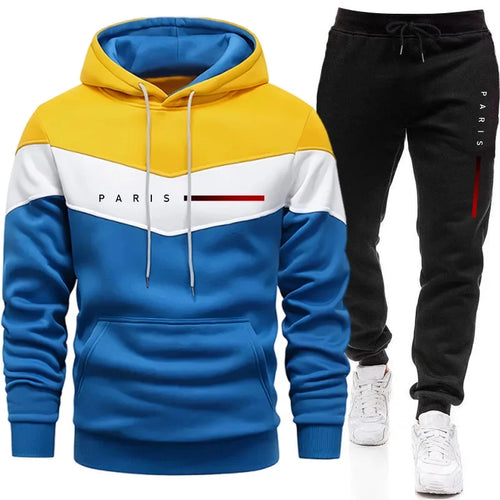 Paris Fashion Men's Hoodies Set Daily Casual Sports Hooded Sweatshirt