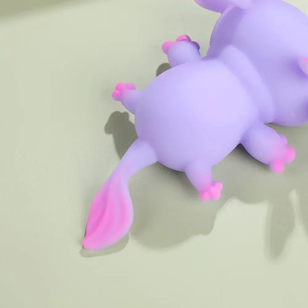 1/4pcs Axolotl Squeeze Ball Cute Fish Relax Cartoon Antistress Squishy