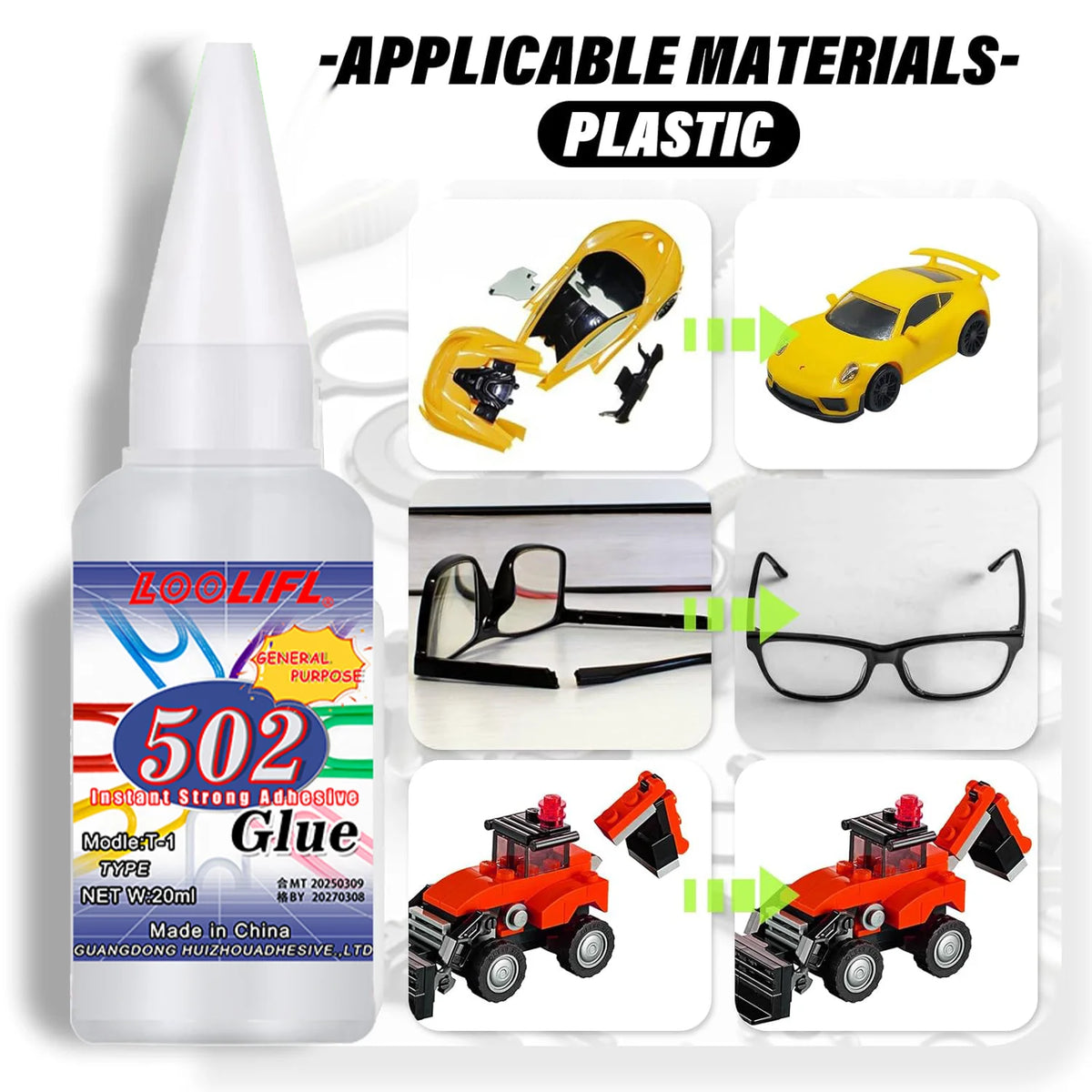 502 super strong quick-drying adhesive, professionally used for daily