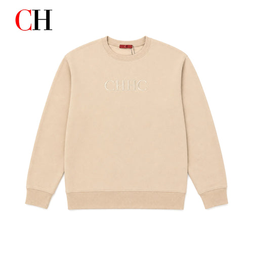 CH Women Crew Neck Long Sleeve Sweatshirt Front Letter Embroidered