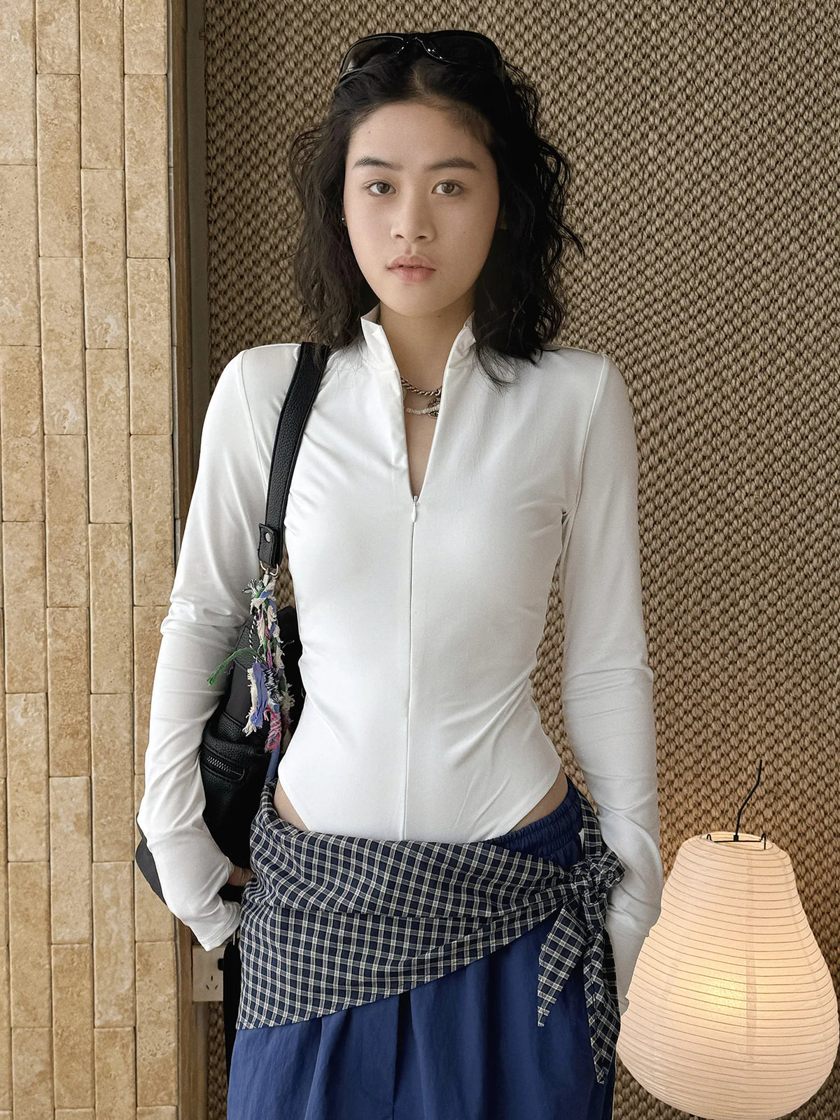 2026 New Women Long Sleeve Jumpsuits Stand Collar Long Sleeve T Shirts