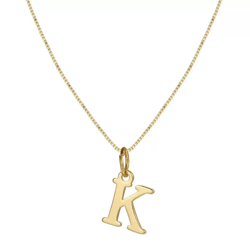 A-Z Initial Necklace 18K Gold Plated Necklace Cute Letter Stainless