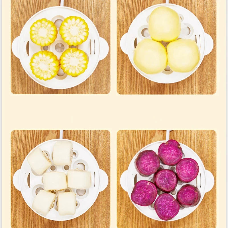 Double Layers Electric Egg Boiler Multifunctional Breakfast Cooking