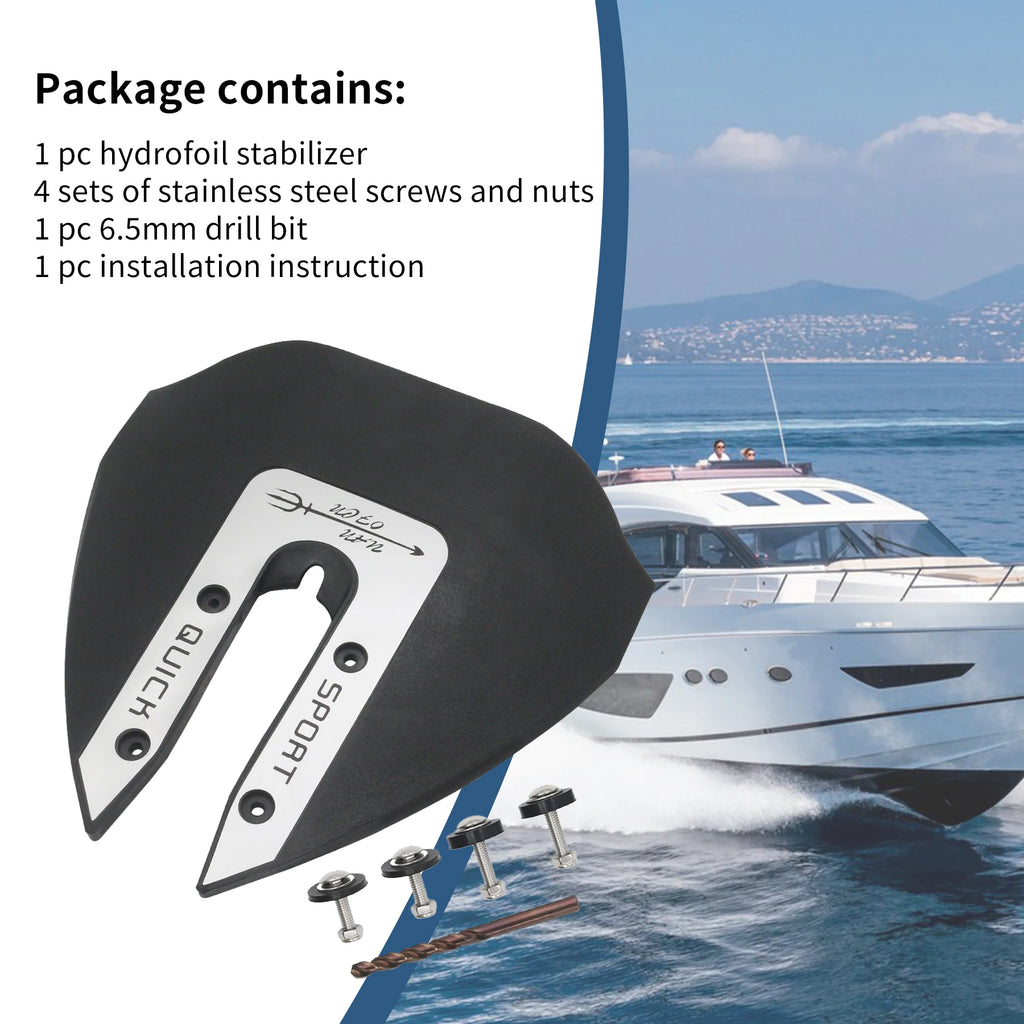 Sport 200 Whale Tail Hydrofoil Stabilizer Compatible with Outboard