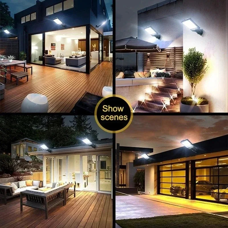 Outdoor Solar Garden Lights with Human Body Motion Sensor 3 Modes