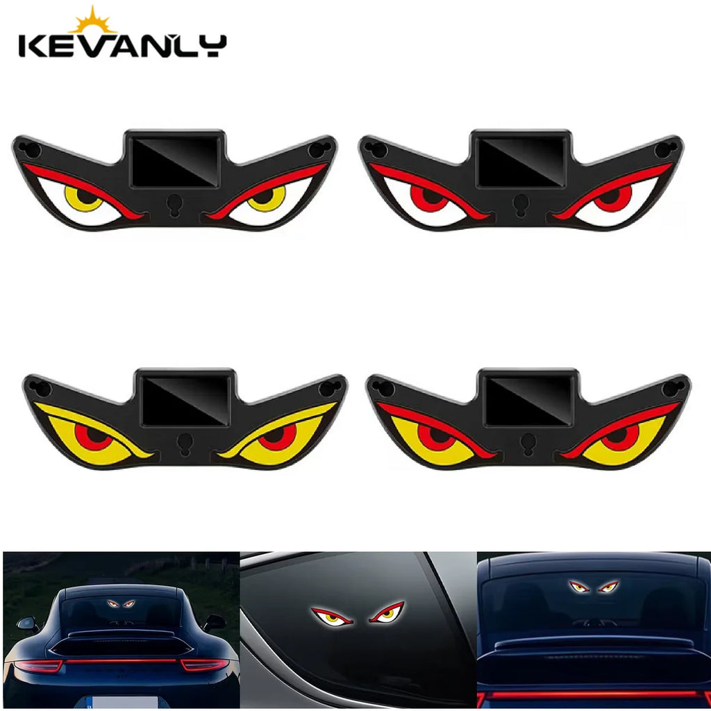 Solar Powered Car Neon Light Wireless Cool DEMON EYE Led Ambient Light