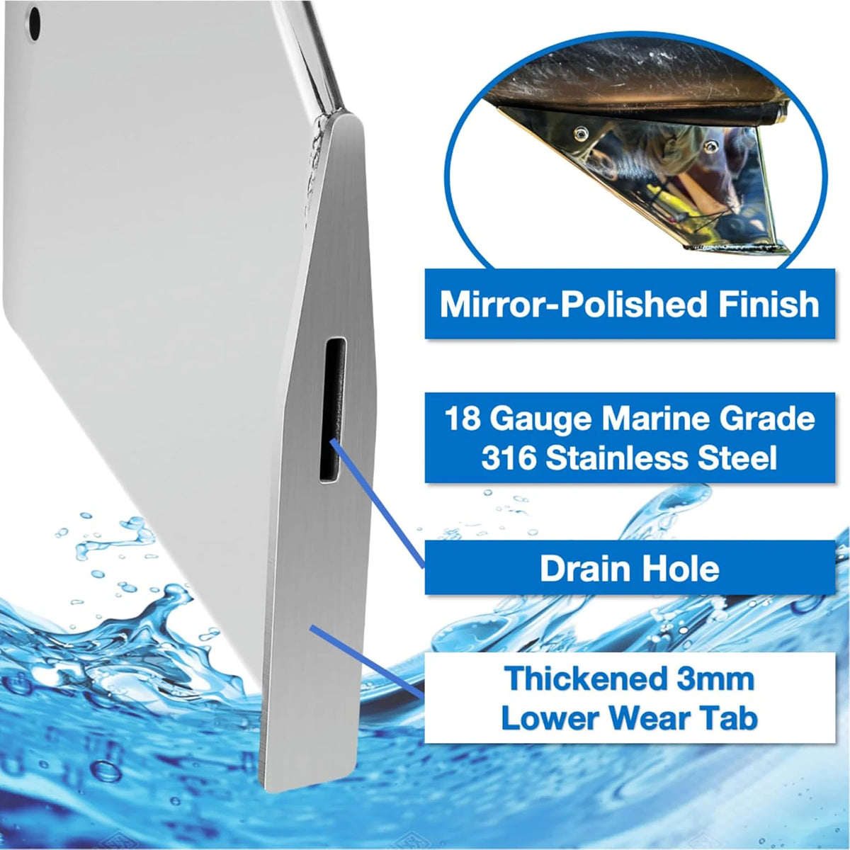 Marine Skeg Protector Guard 27051 for Mercury Mariner Mercruiser Bravo