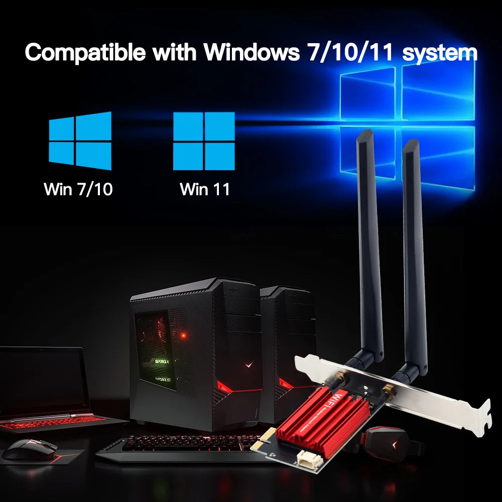 FENVI WiFi 5 PCI-E Wireless Adapter Network Card AC1200 Dual Band