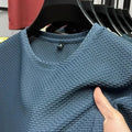 Men's Short Sleeve Mesh Bamboo Ice Silk T-shirt Casual Versatile