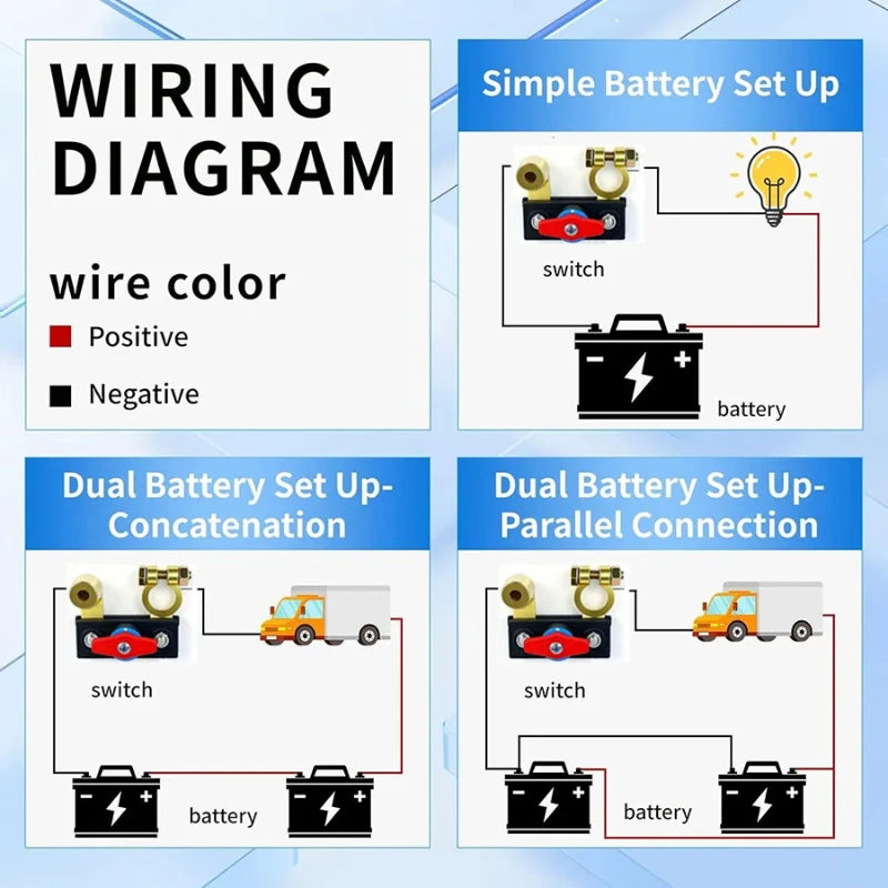 Car Battery Cut Off Switch Disconnect Automatic Circuit Breaker