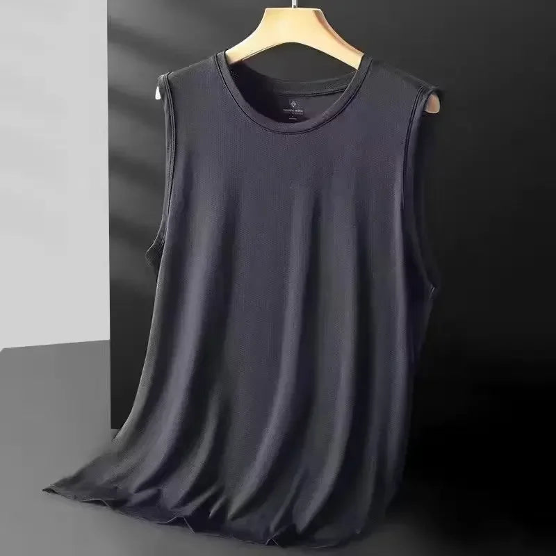 Men's Ice Silk Mesh Vest Lightweight Sports Summer Wear Sleeveless