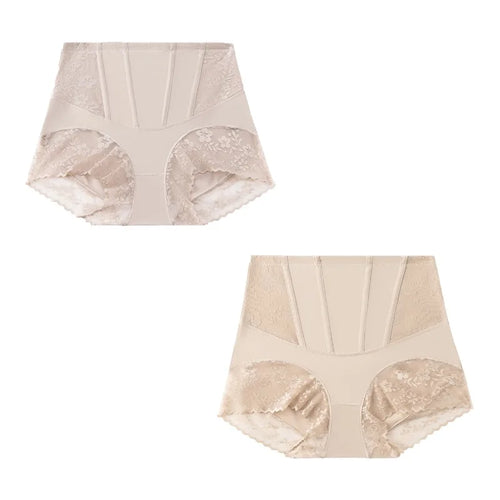 WarmSteps 2PCS Women's Shaper Panties High-Waist Lace Sexy Lingerie