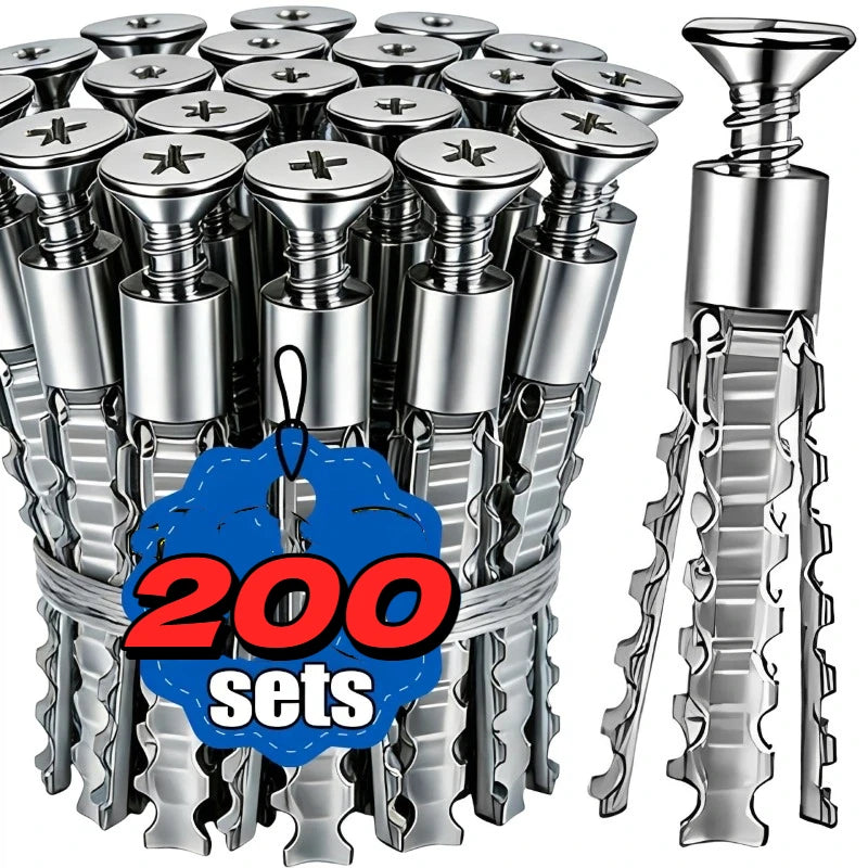 6/8mm Expansion Pipe for Hollow Walls Metal Expansion Screws Kit Self